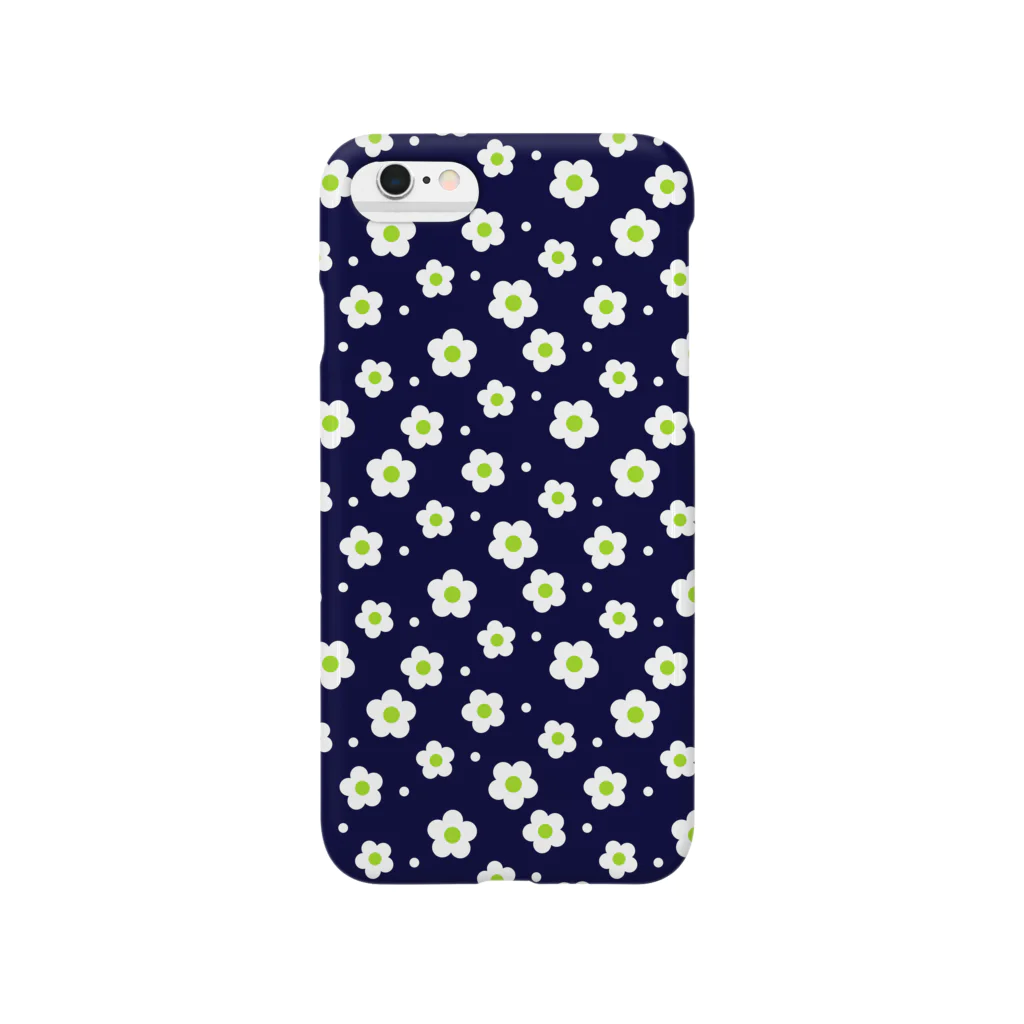 ブロンマのflower05_deep blue Smartphone Case