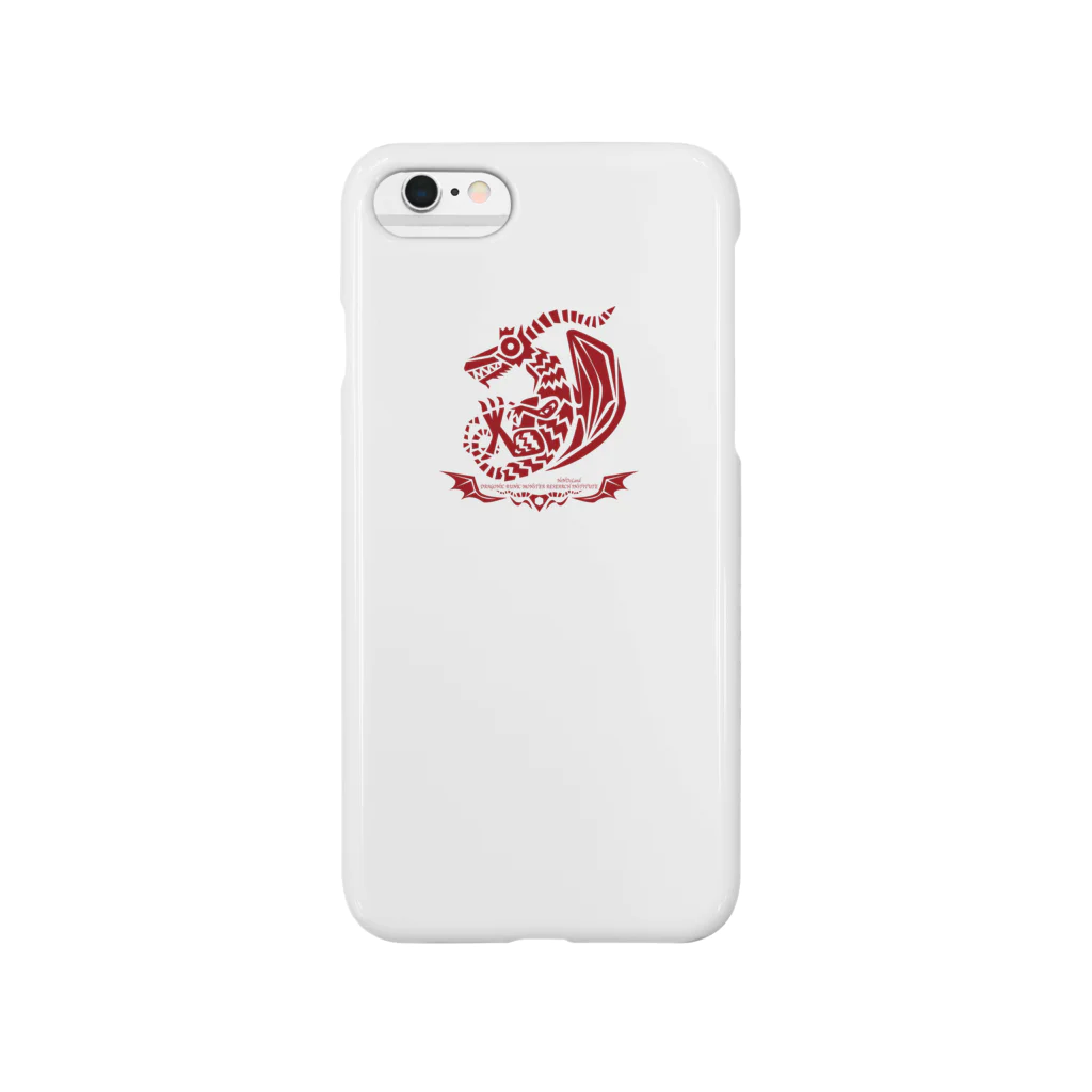 ねんどらんどSUZURI店のドラゴルーン魔生物研究所の紋章(紅) Smartphone Case