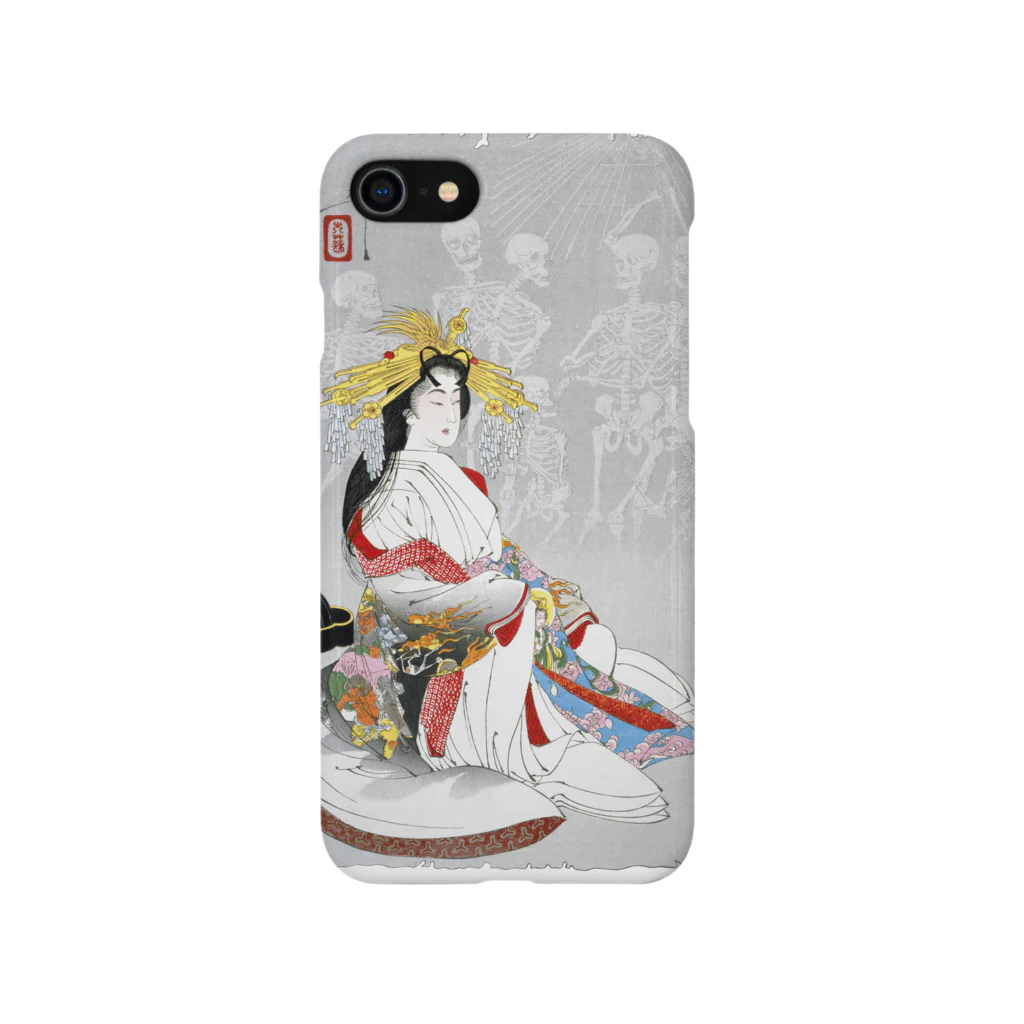 和もの雑貨 玉兎の新形三十六怪撰 地獄太夫悟道の図【浮世絵・遊女】 iPhone Smartphone Case