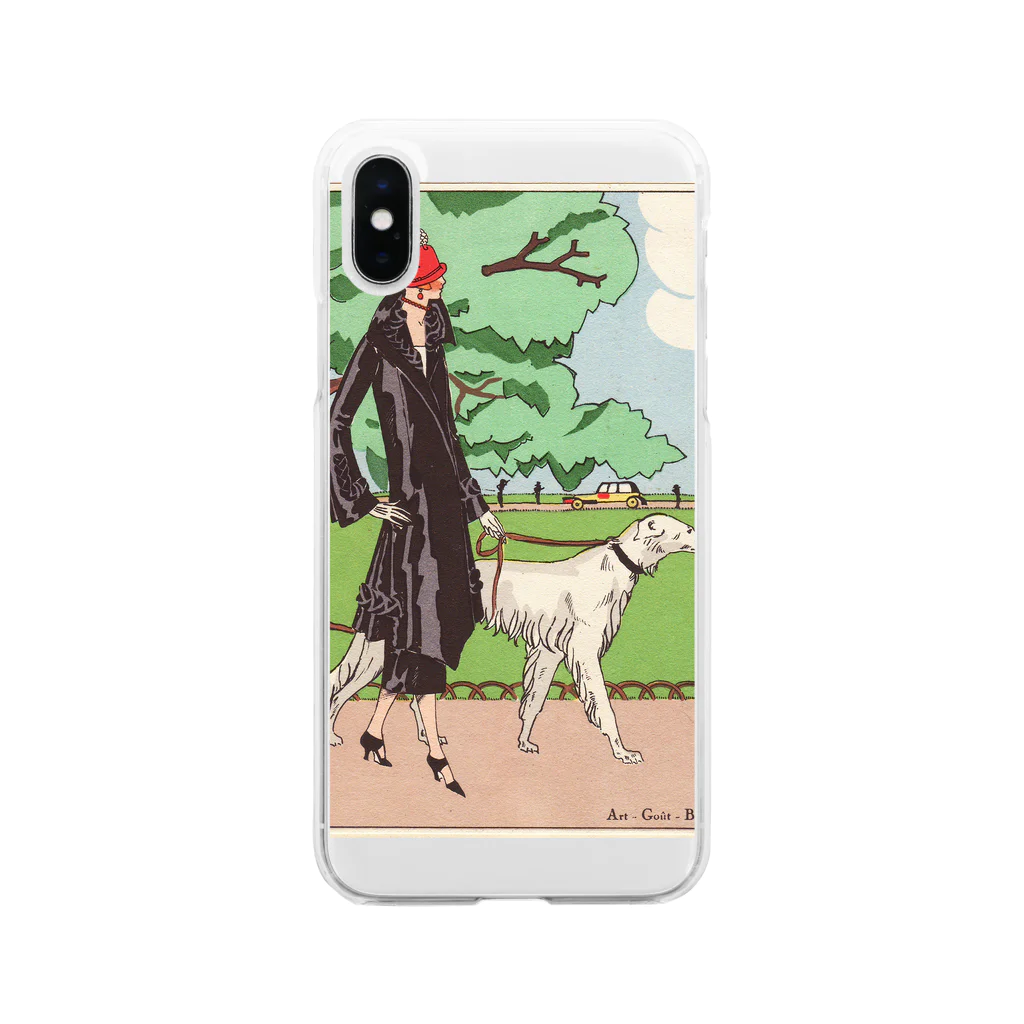 J. Jeffery Print Galleryの愛犬とお散歩 Soft Clear Smartphone Case