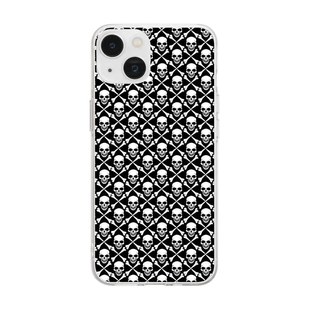 JUNのskull No.0001 Soft Clear Smartphone Case