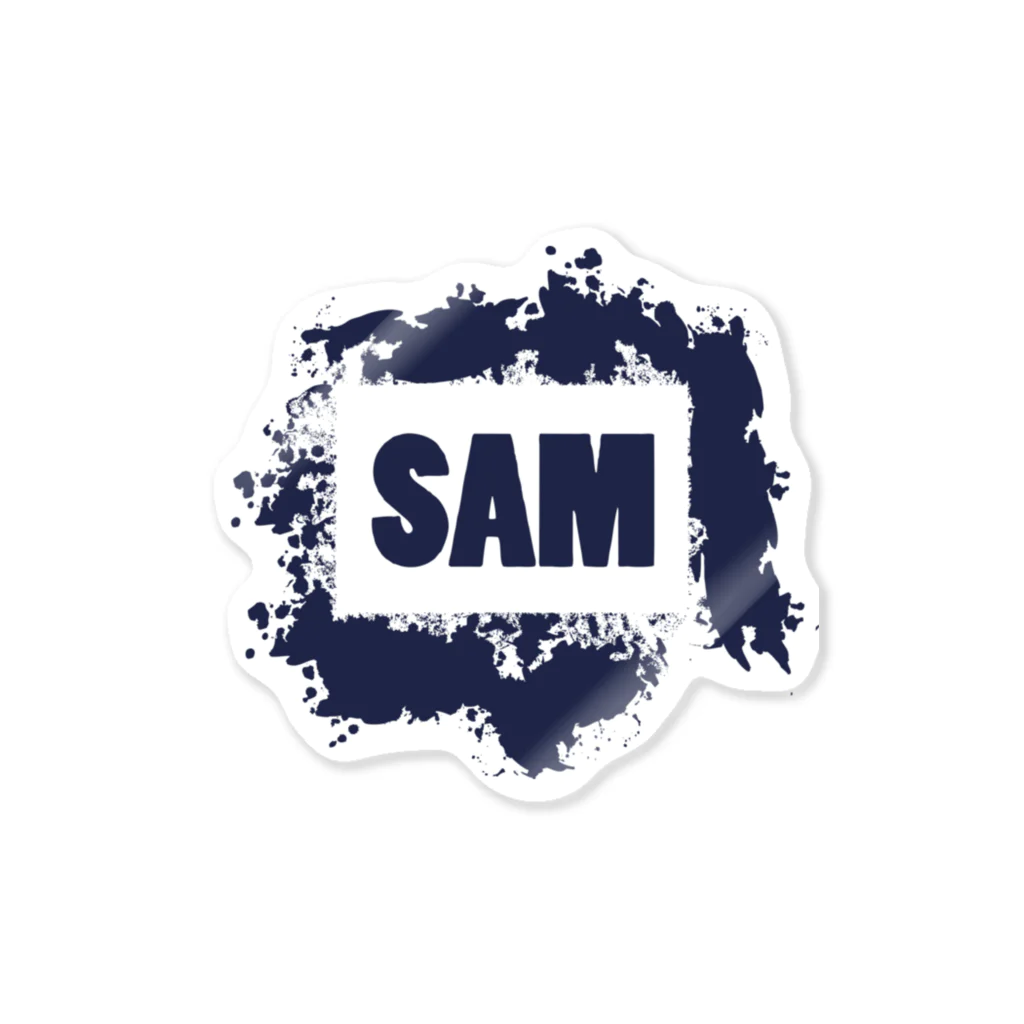 SAMのSAMロゴ（紺色） Sticker