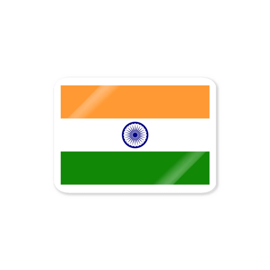 インドビザセンターのインド国旗 Sticker