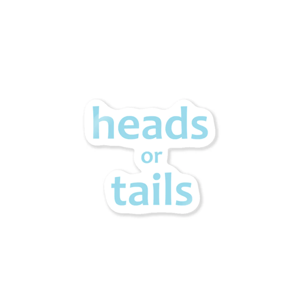 Lenのheads or tails・baby blue ステッカー