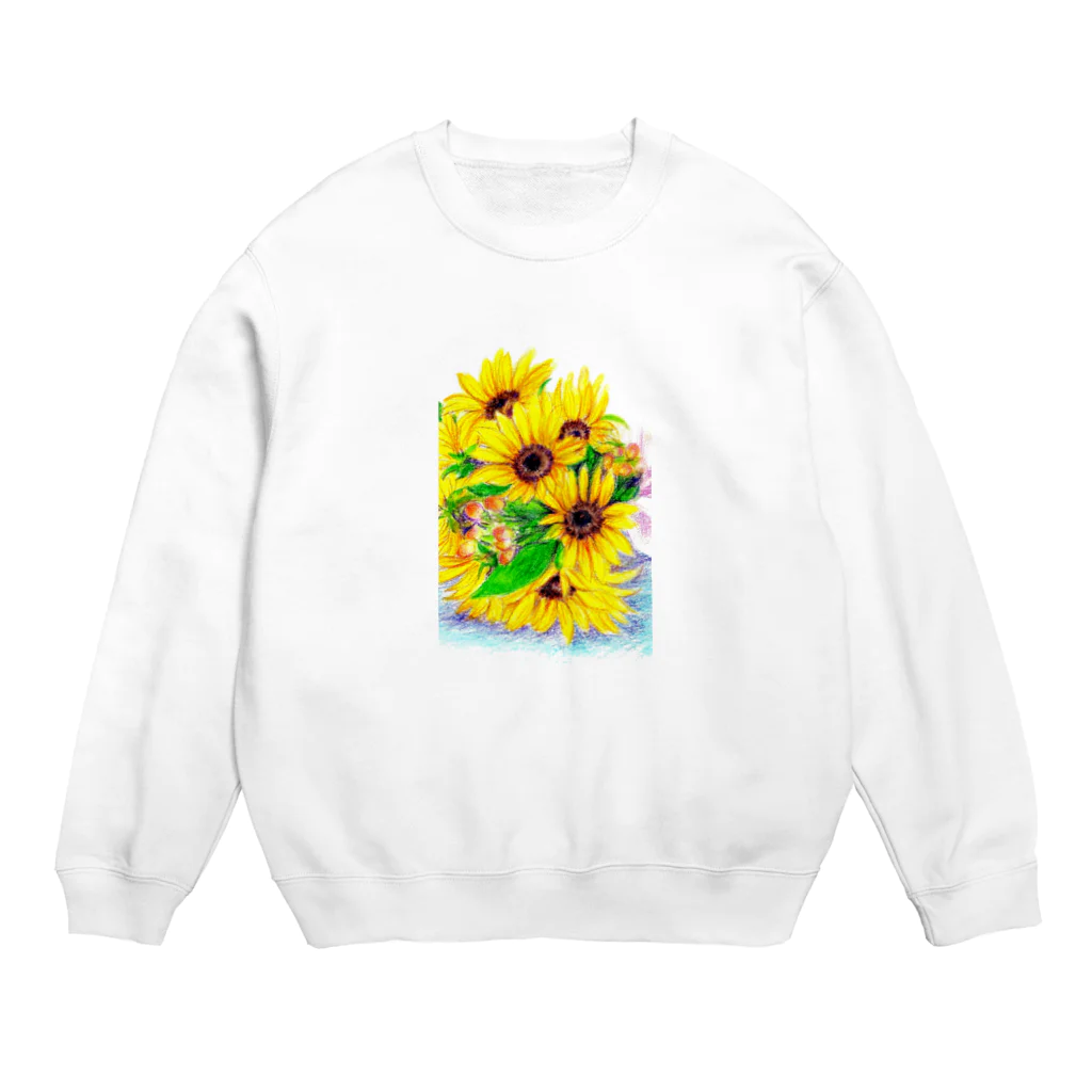 リラのミニヒマワリ Crew Neck Sweatshirt