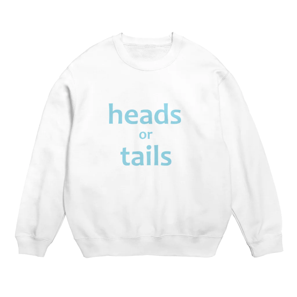 Lenのheads or tails・baby blue Crew Neck Sweatshirt