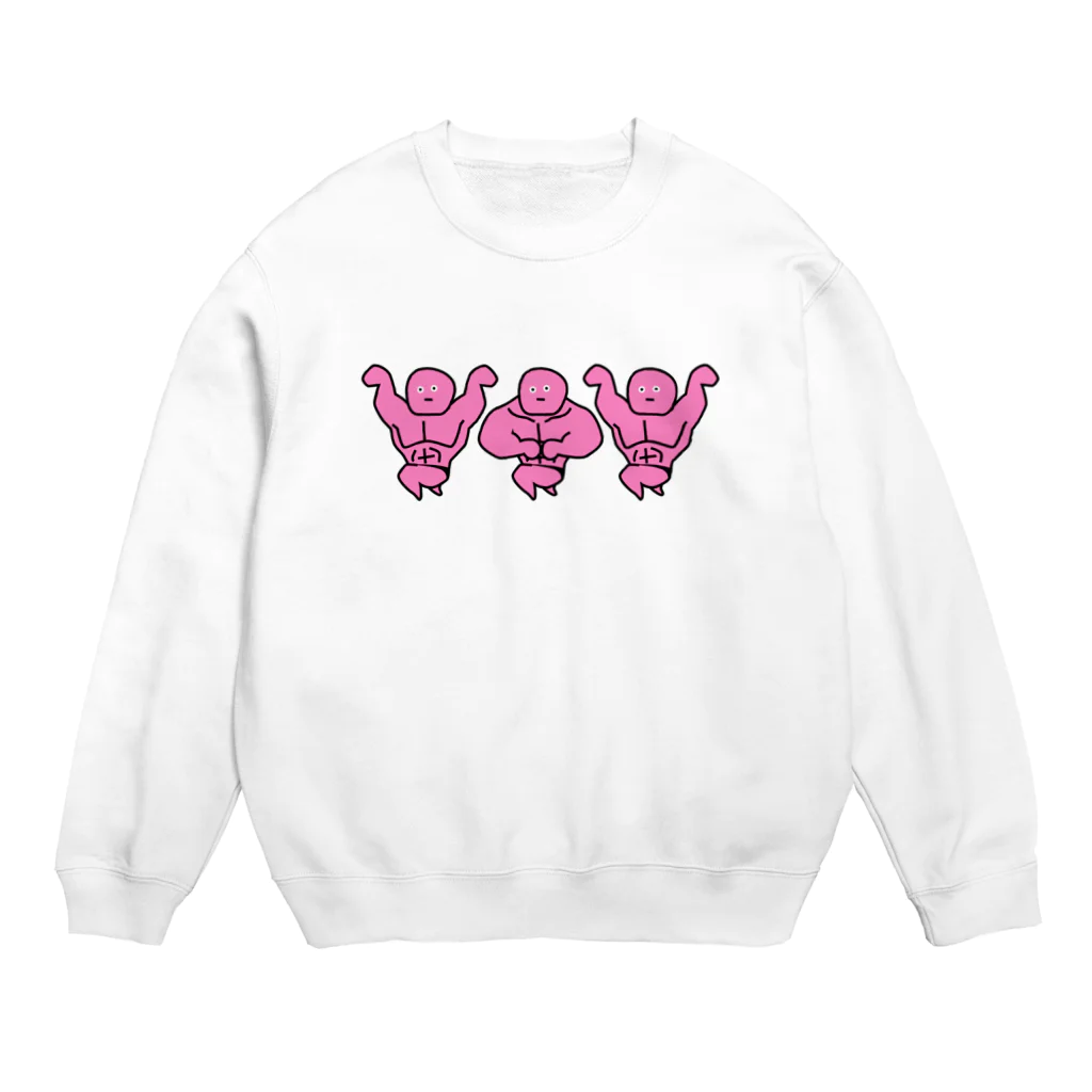 猿侍のマッチョマッ Crew Neck Sweatshirt