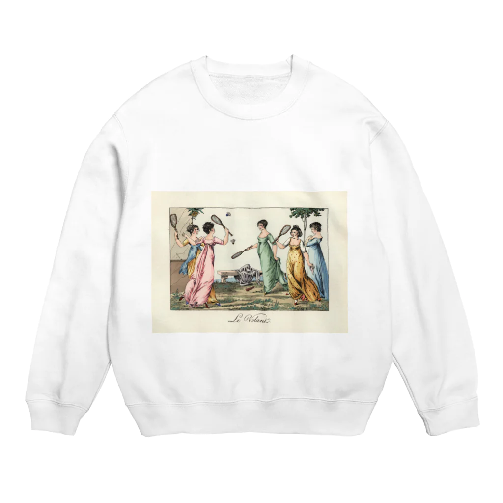 J. Jeffery Print Galleryのバトミントンで遊ぶレディ達 Crew Neck Sweatshirt