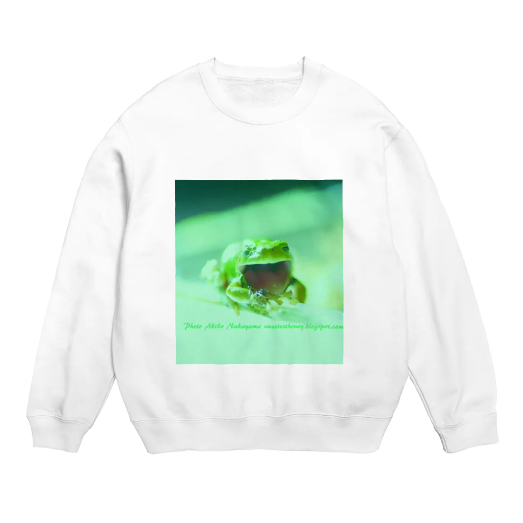 電気羊研究所science&GAMEのFrog2 カエルのあくび Crew Neck Sweatshirt