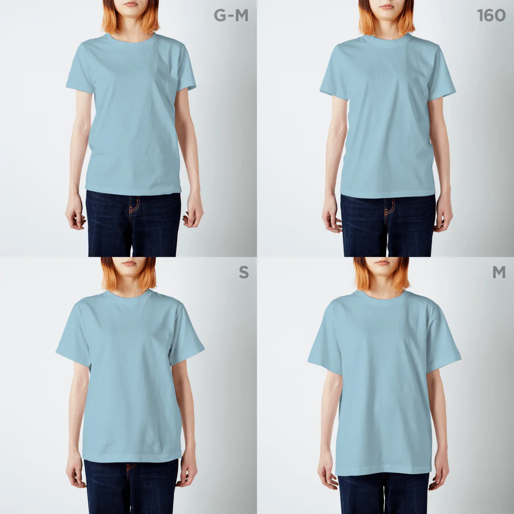 なまず店のメンダコとヒトデ Regular Fit T-Shirt :model wear (woman)