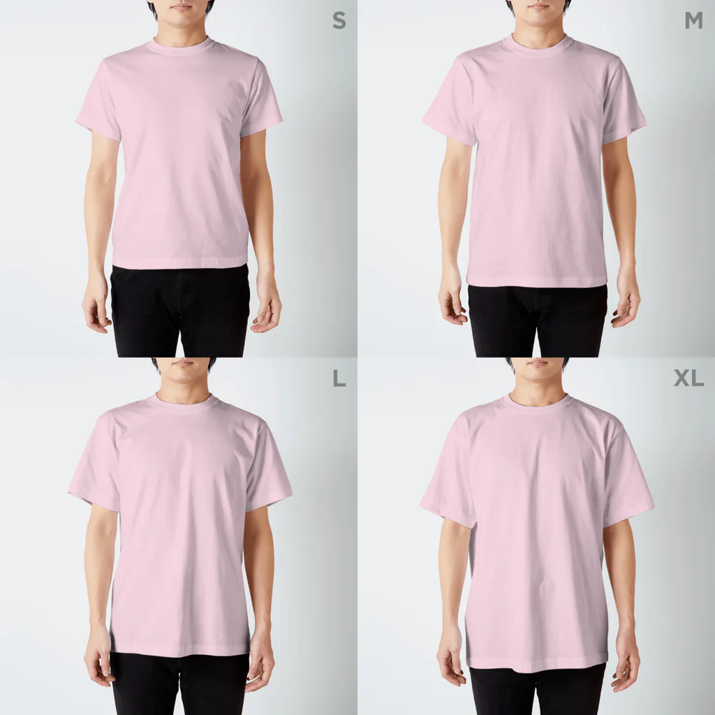 REJOICEの鳥とお花　 Regular Fit T-Shirt :model wear (male)