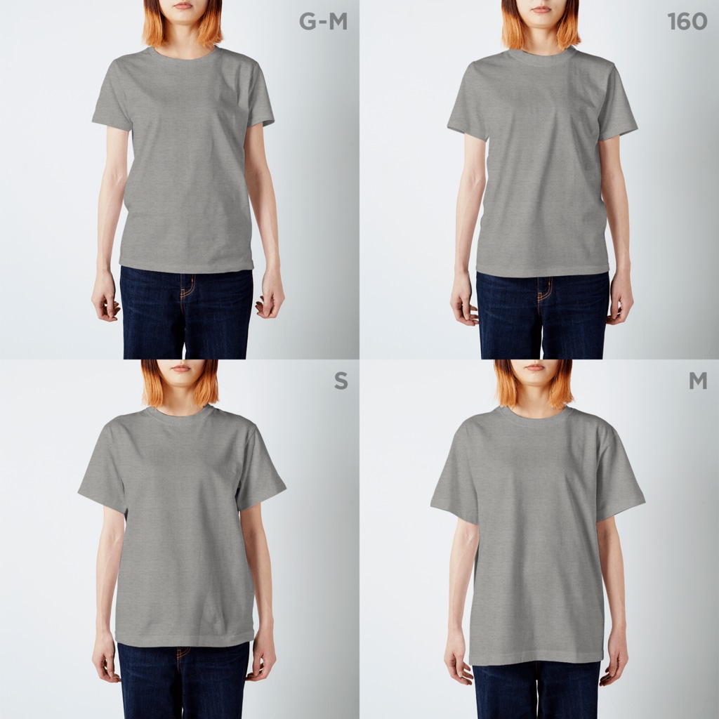 キッズサイズ　わんぱくぽめる堂のキッズサイズ*CT73 たこさんwinなーの視力検査B  Regular Fit T-Shirt :model wear (woman)