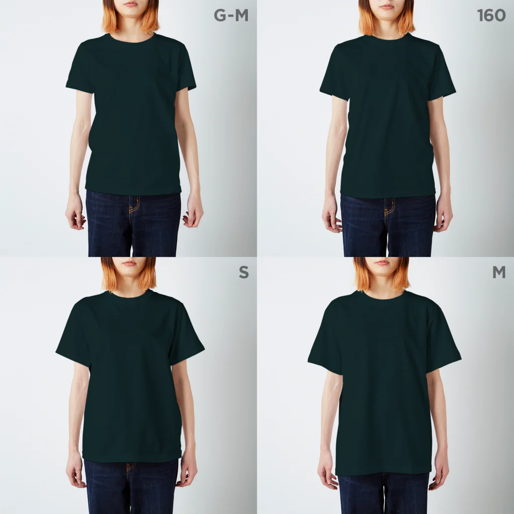 あわい屋のおむすびを食べるにゃごやま Regular Fit T-Shirt :model wear (woman)