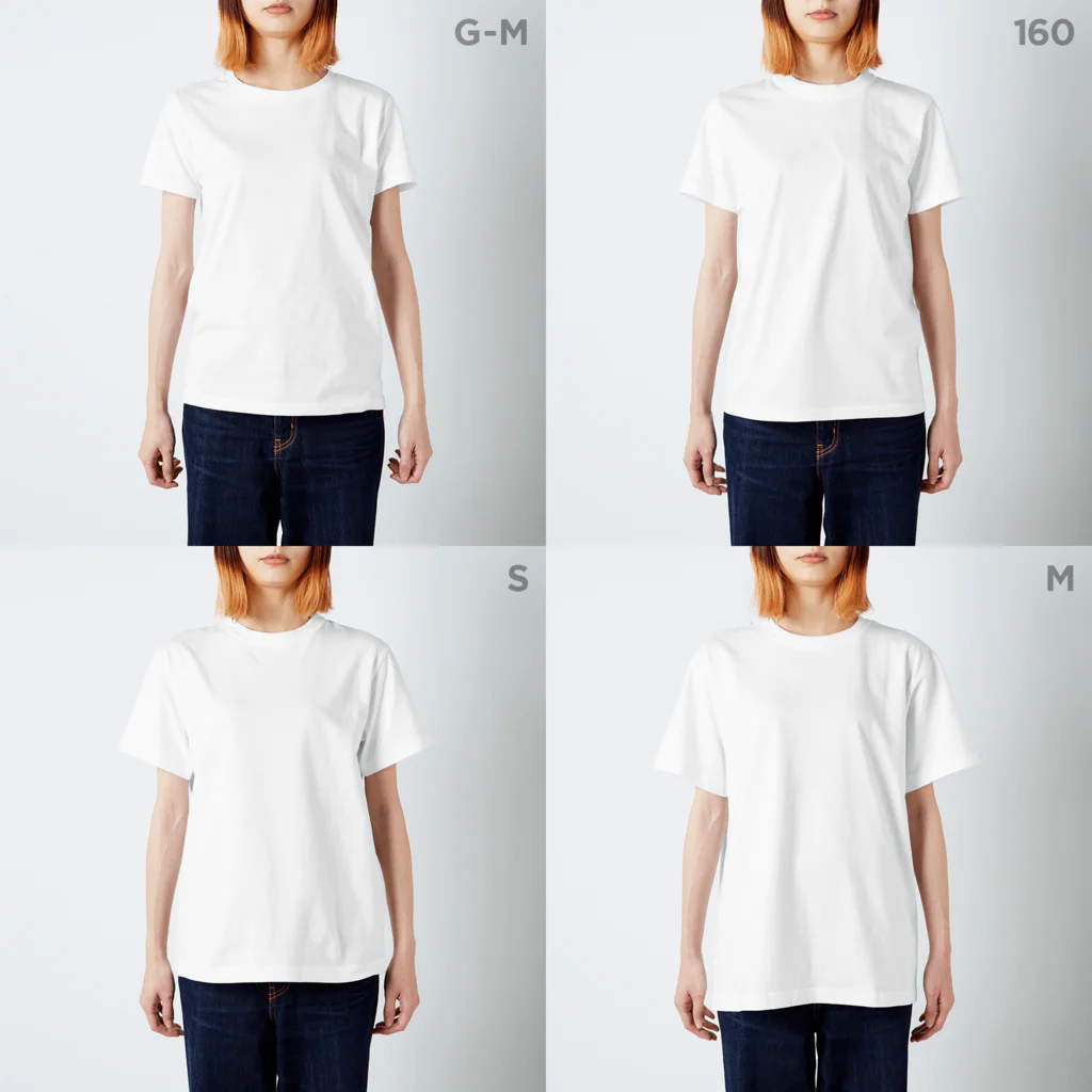 キッズサイズ　わんぱくぽめる堂のキッズサイズ*CT165 スズメがちゅん*うわばきA* Regular Fit T-Shirt :model wear (woman)