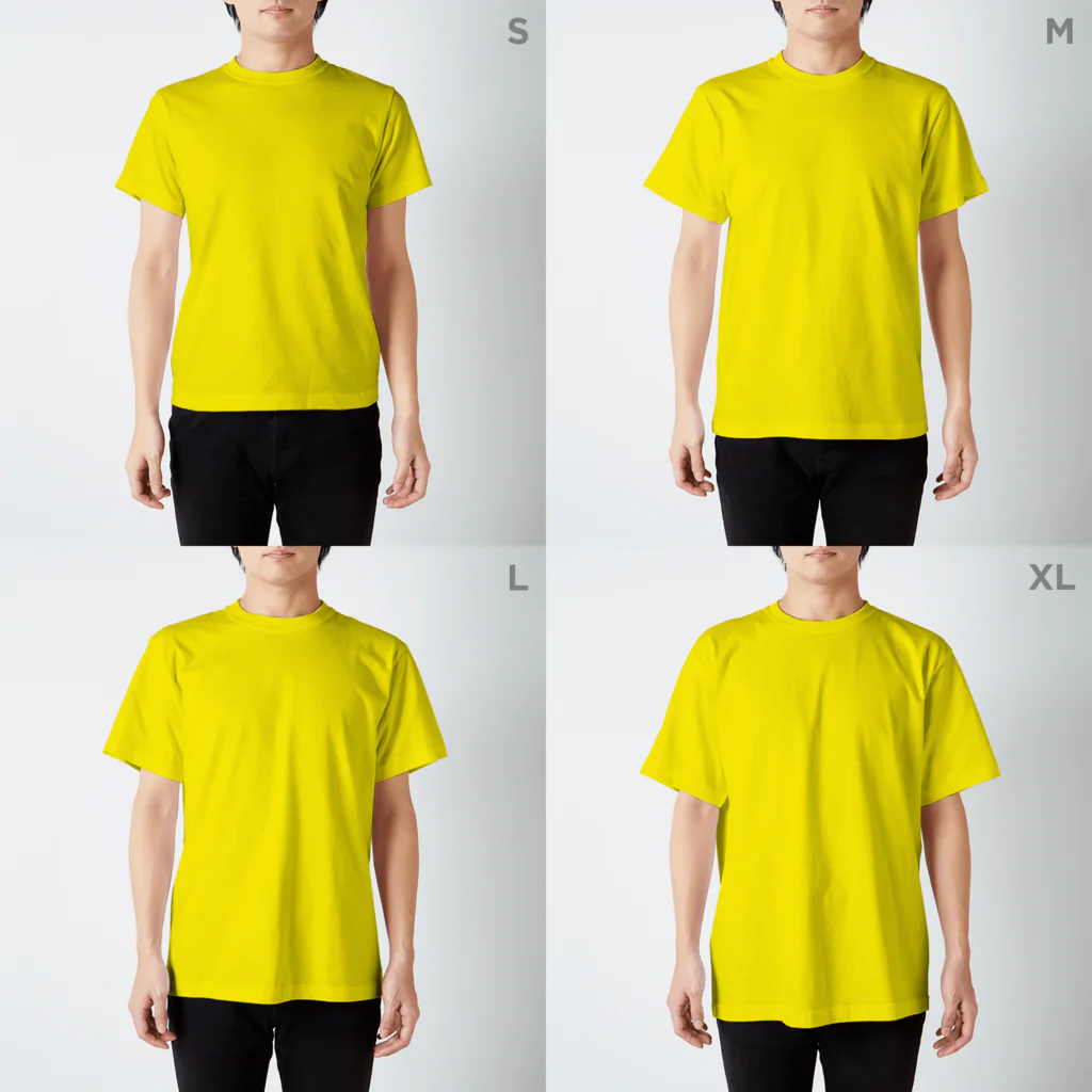 カタカナラボのトウモロコシ-B Regular Fit T-Shirt :model wear (male)