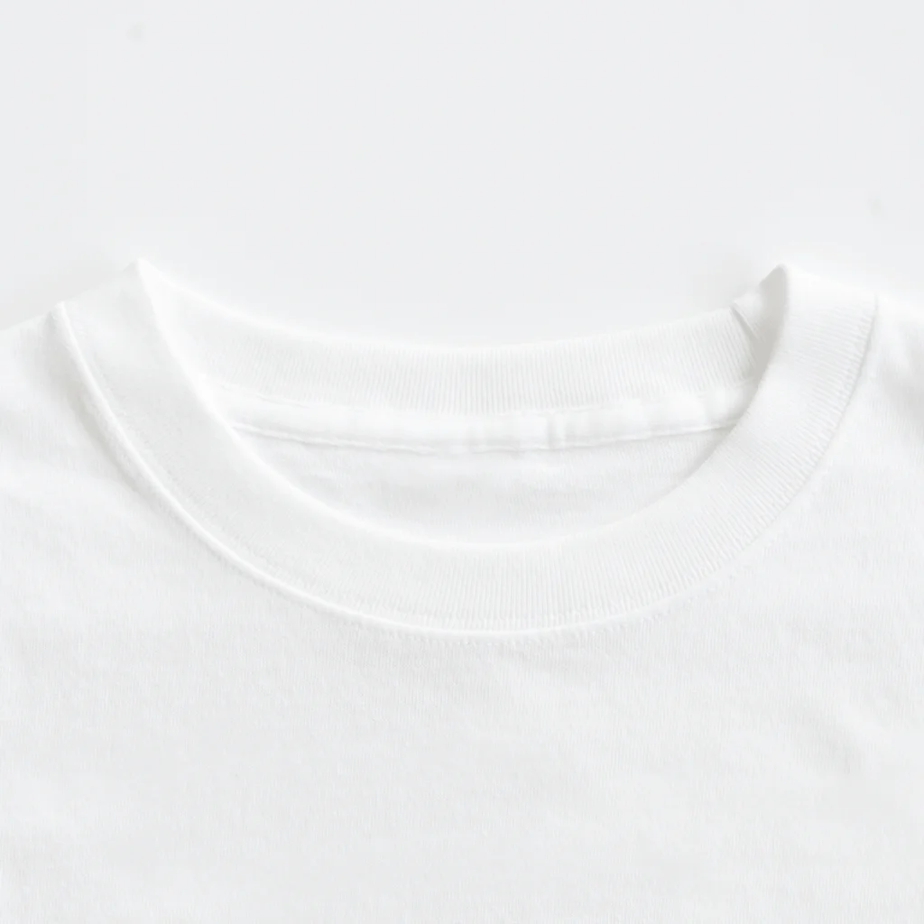 MUSEUM LAB SHOP MITの対州馬文字Tシャツ（白プリント） スタンダードTシャツの首回りはダブルステッチでヨレずに長持ち
