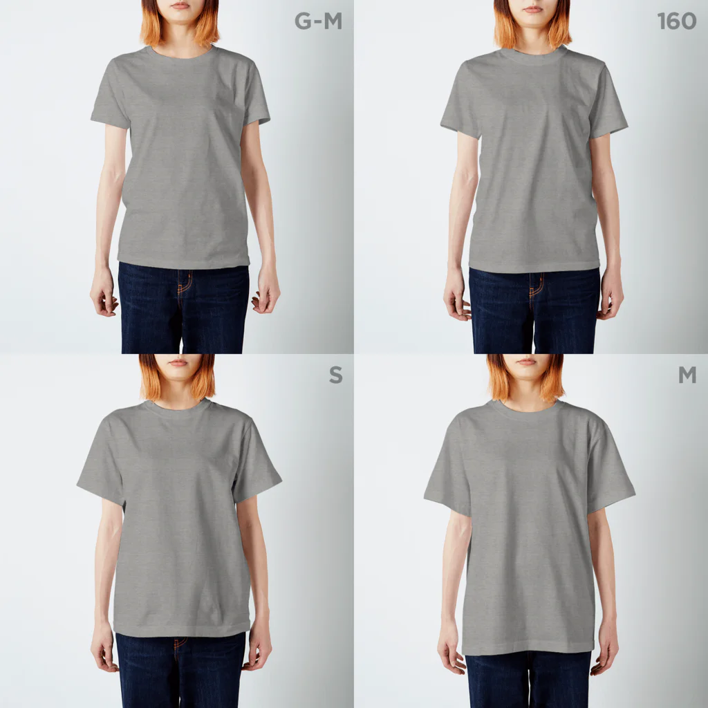 コドモ時々オトナのGREEN BACK スタンダードTシャツのサイズ別着用イメージ(女性)
