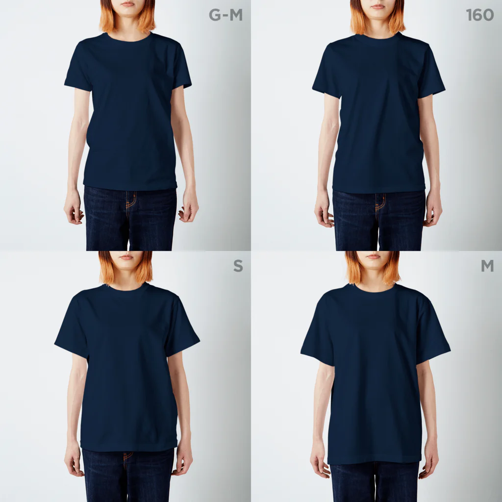 SleepDOGのGINZA フォトT スタンダードTシャツのサイズ別着用イメージ(女性)