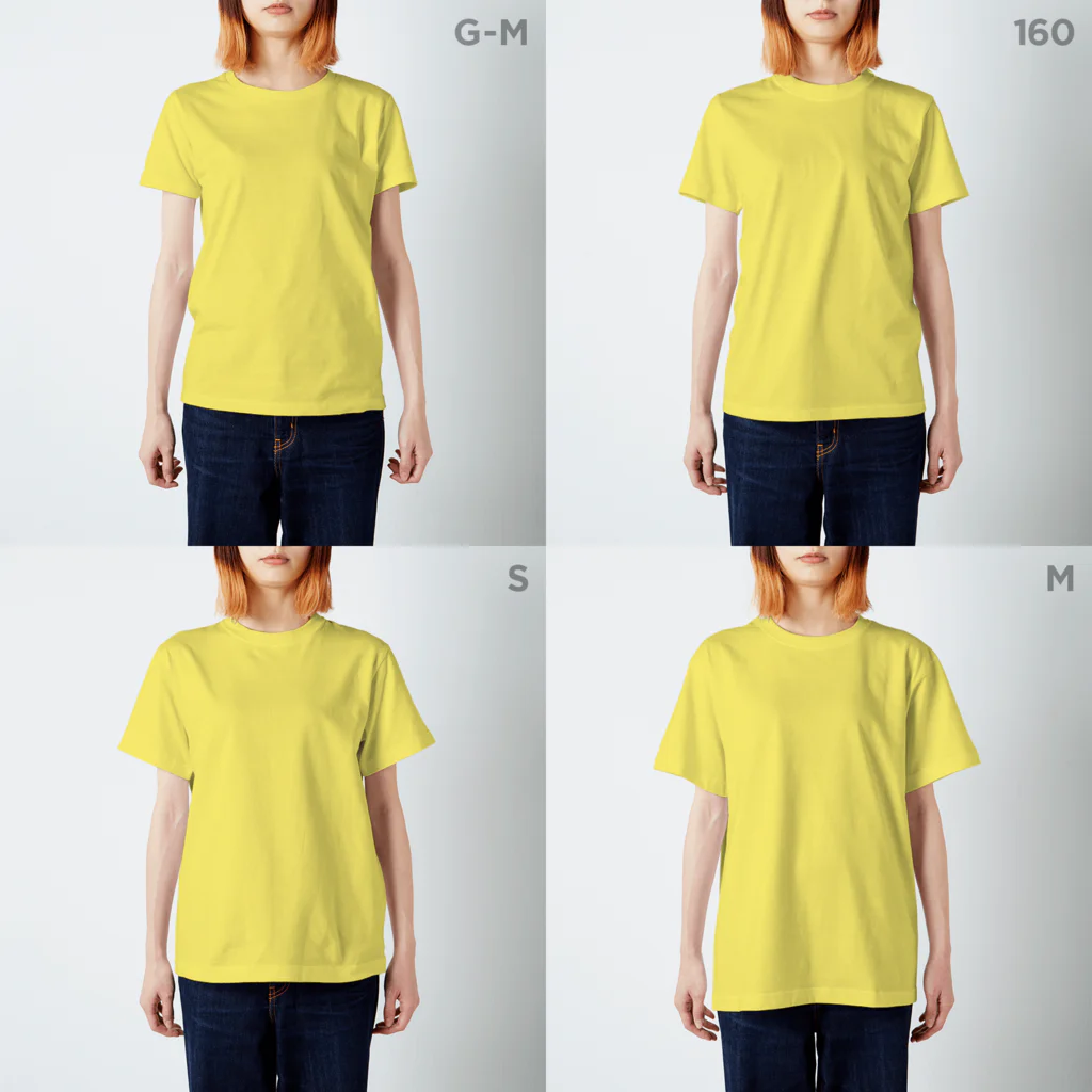 sunnyspace33のcomcy販売ユニフォーム スタンダードTシャツのサイズ別着用イメージ(女性)