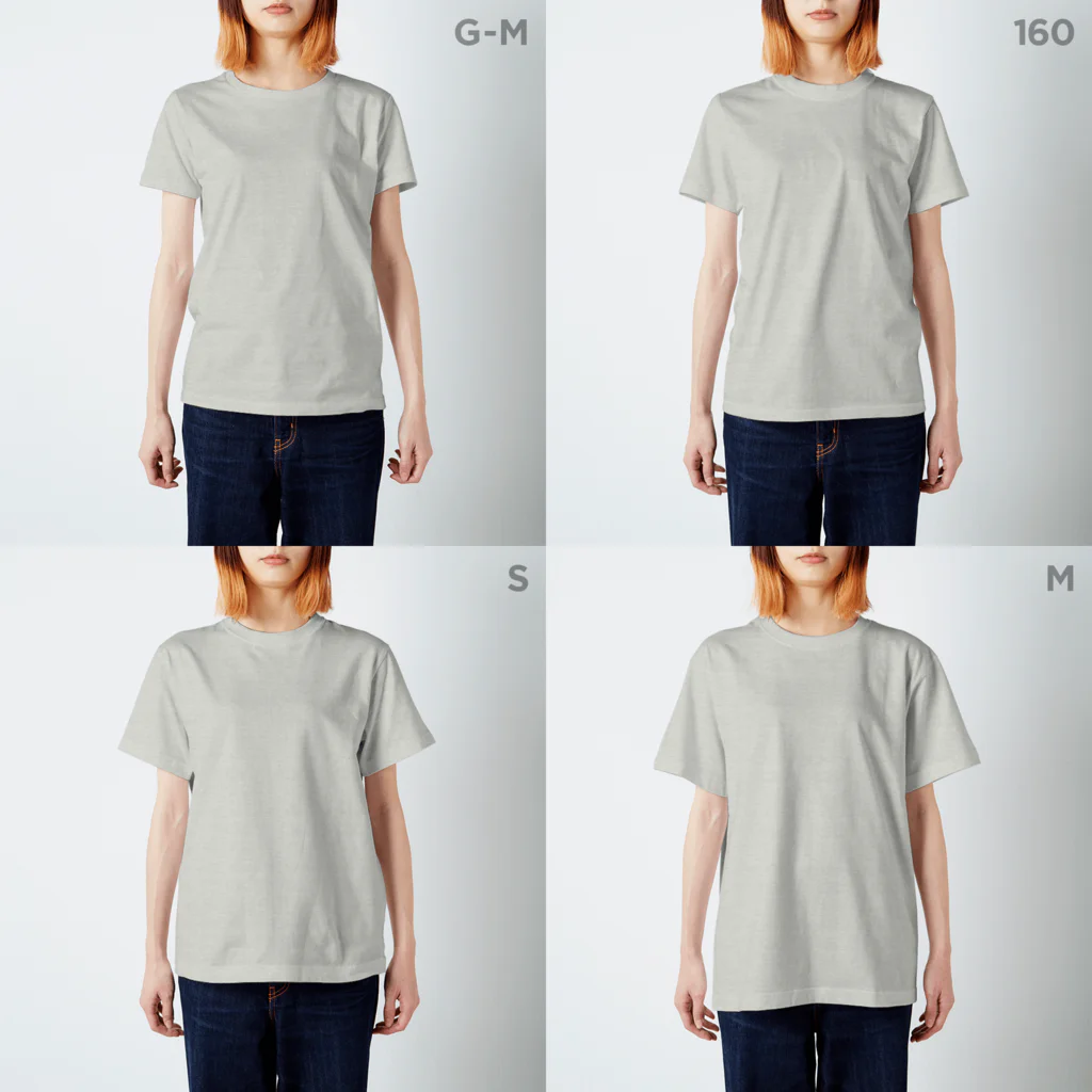 太陽drops -立華 圭グッズショップ-のご来光 スタンダードTシャツのサイズ別着用イメージ(女性)