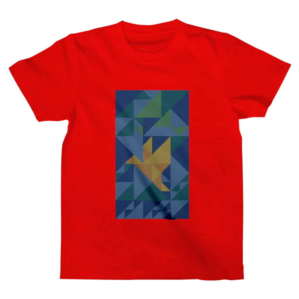 YmanchuのORIGAMI-BIRD-DKG Regular Fit T-Shirt