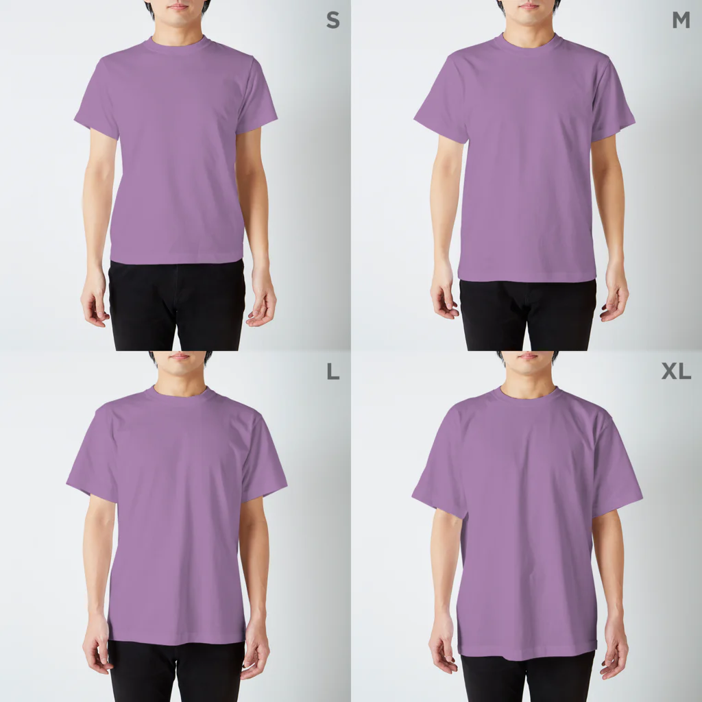 ミッドナイトクラブのチャリT　Z スタンダードTシャツのサイズ別着用イメージ(男性)