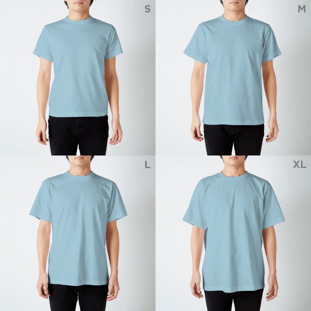 よこしか デザイン ショップの葉津根深久2 Regular Fit T-Shirt :model wear (male)