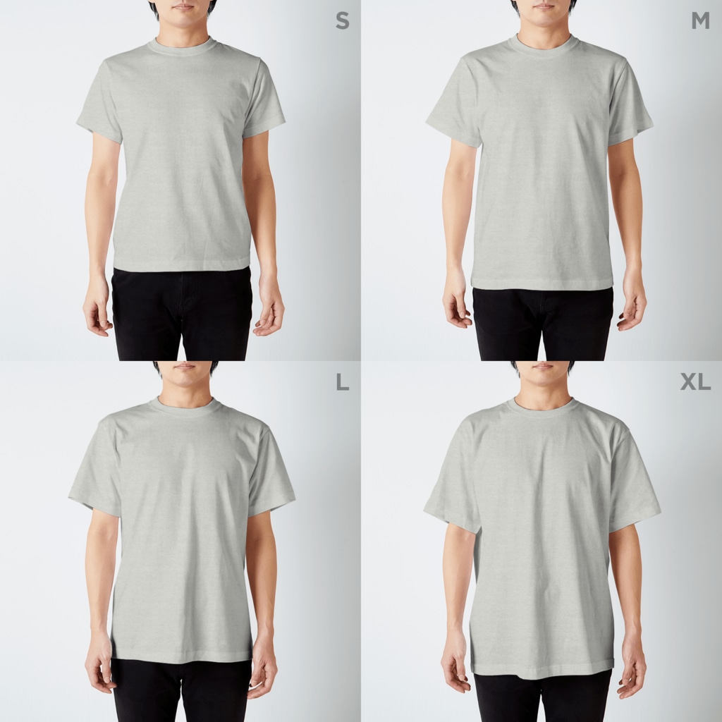 LONESOME TYPEのネコ崇拝△ Regular Fit T-Shirt :model wear (male)
