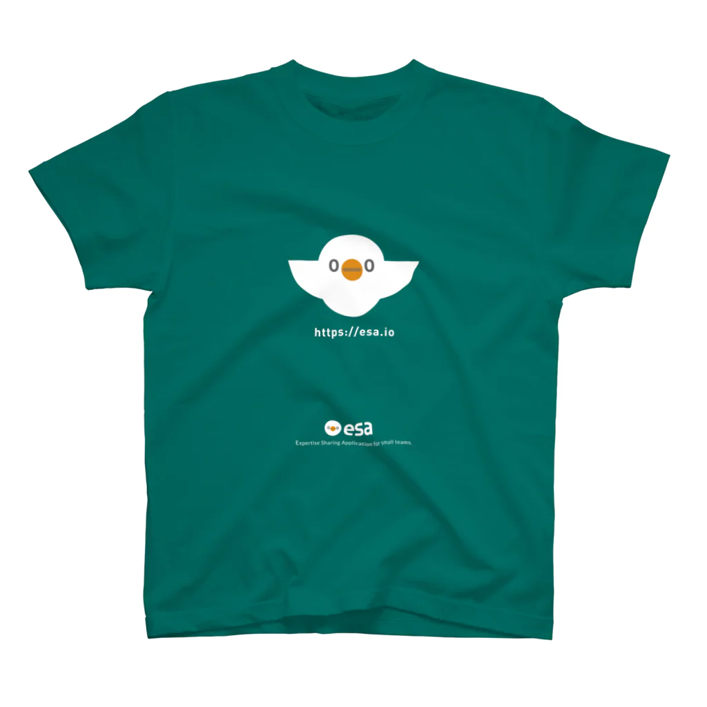 (\( ⁰⊖⁰)/) esaのesa（白抜き） スタンダードTシャツ