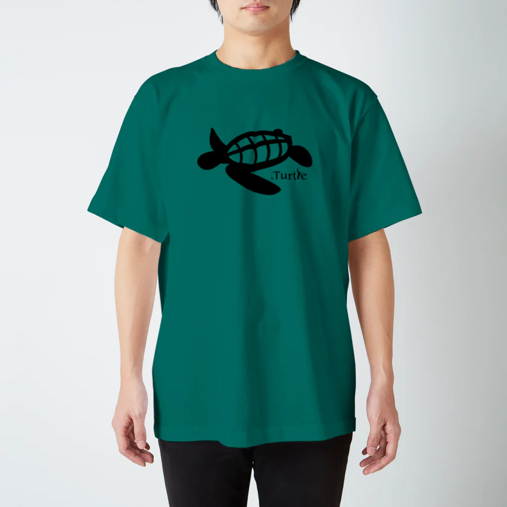 たかせ ゆづきのTurtle-Black スタンダードTシャツ