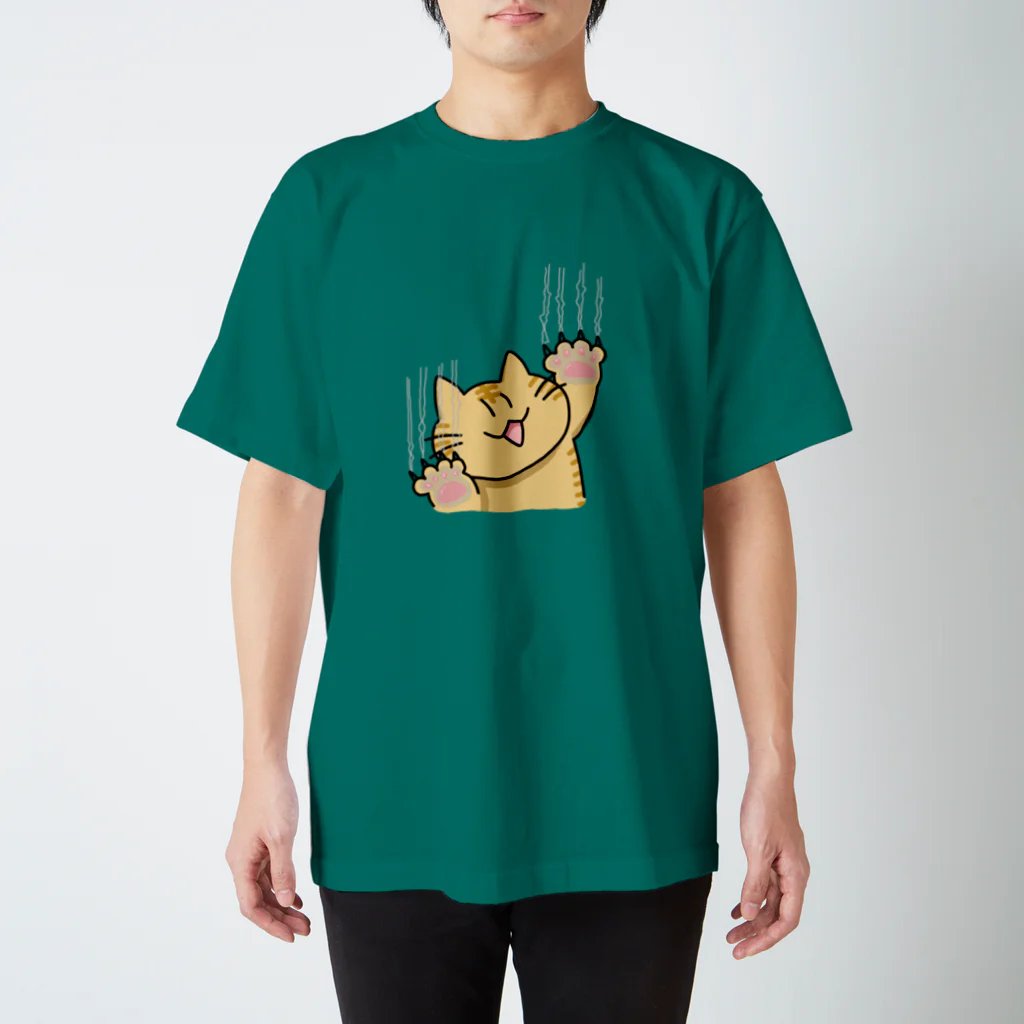 かめ吉のねこビリッ スタンダードTシャツ