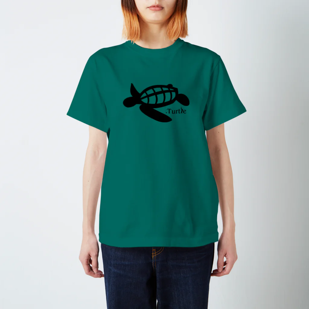 たかせ ゆづきのTurtle-Black スタンダードTシャツ