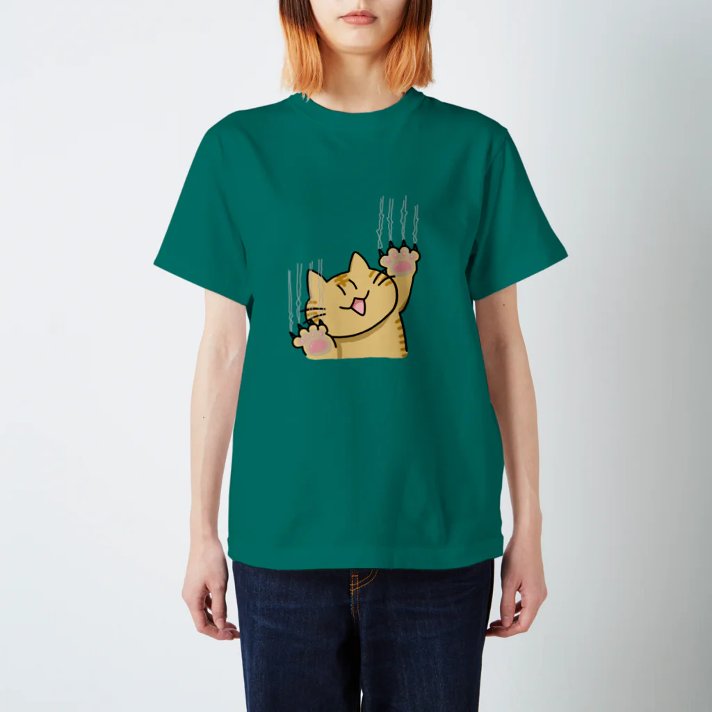 かめ吉のねこビリッ スタンダードTシャツ