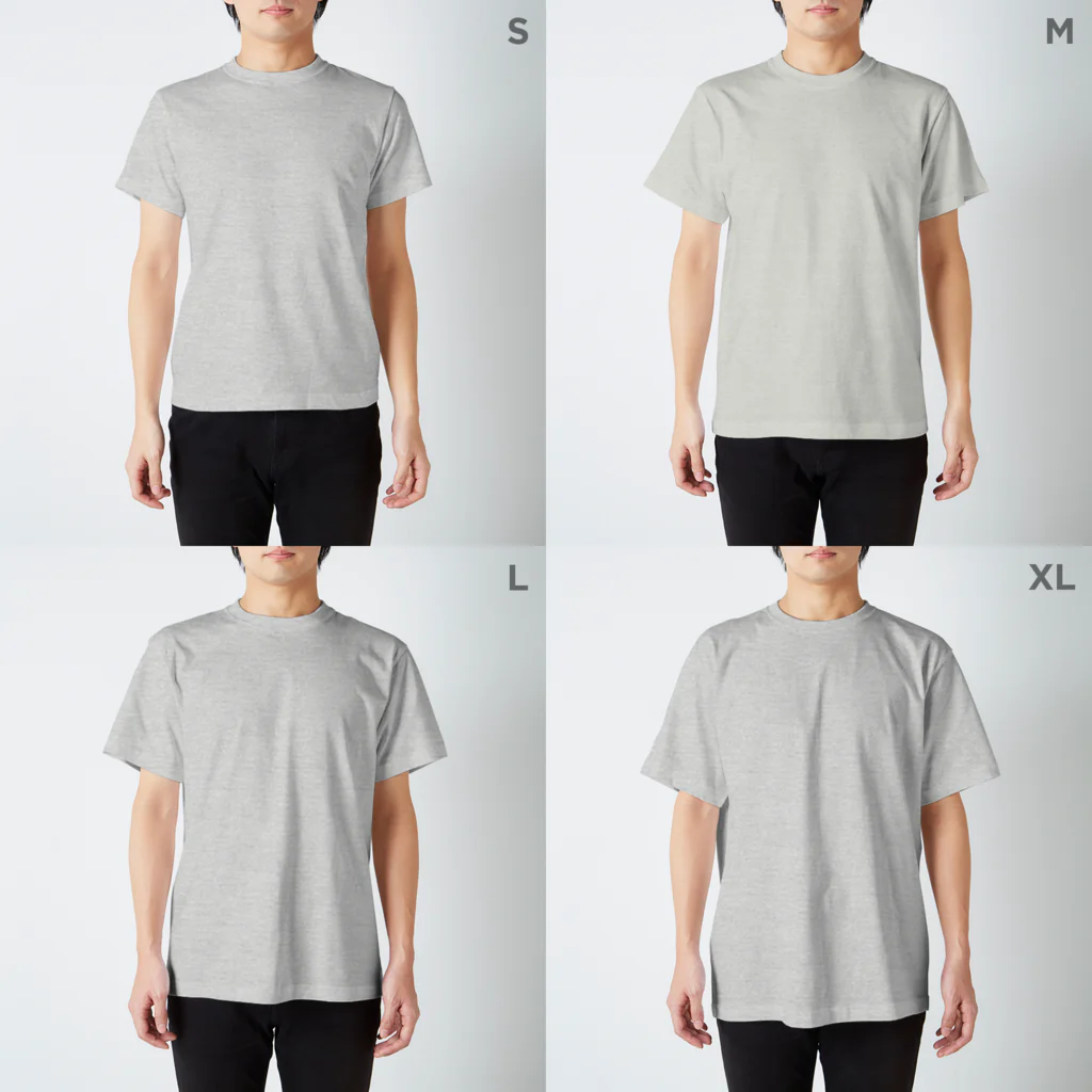 LOCAL T-SHIRTSのARERU SEIJINSHIKI（荒れる成人式） スタンダードTシャツのサイズ別着用イメージ(男性)