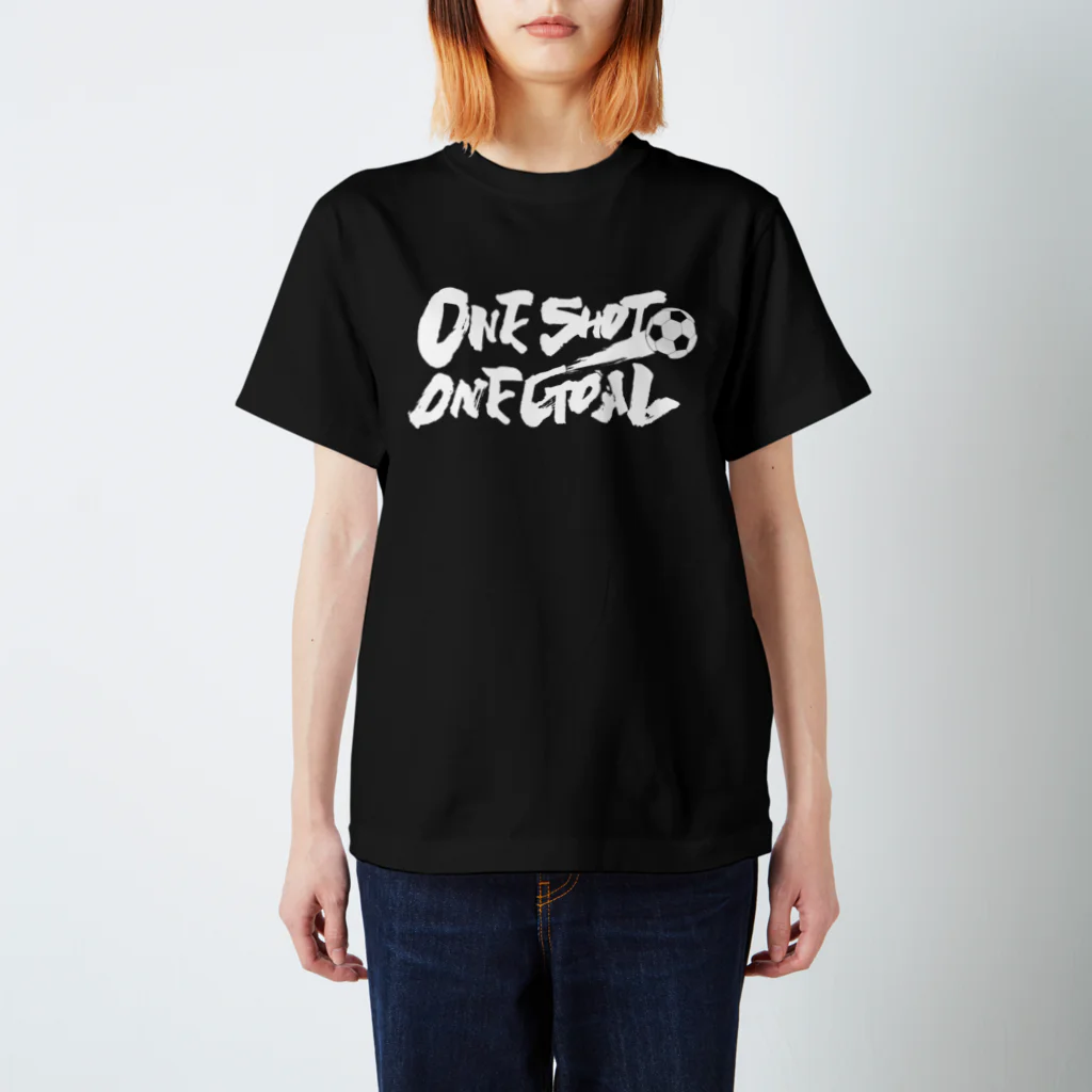 burnworks designのOne Shot One Goal（濃色用） スタンダードTシャツ