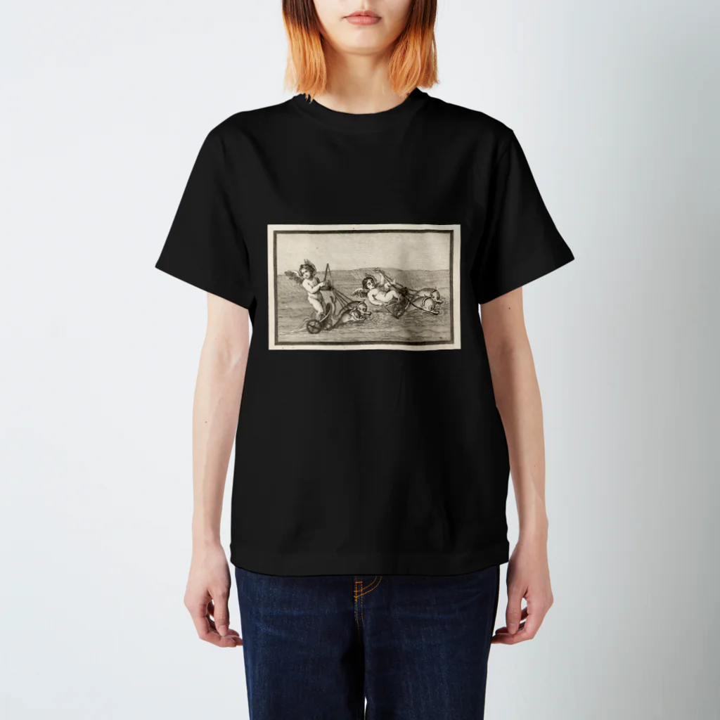 J. Jeffery Print Galleryの天使のイルカ車レース スタンダードTシャツ