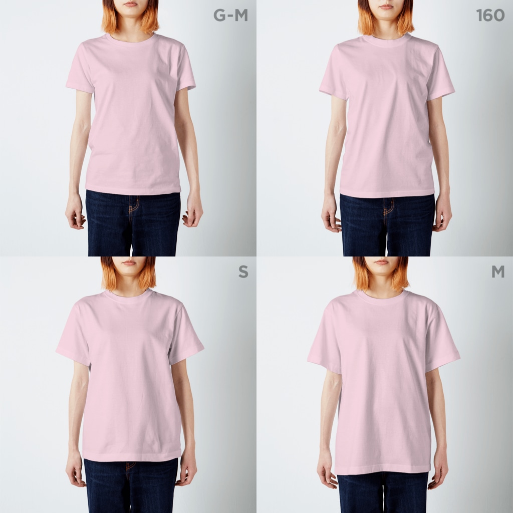 ぱてぃねす∞しょっぷのぱてぃ公式キャラクターTシャツ【名称募集中(仮)ちゃん】 Regular Fit T-Shirt :model wear (woman)