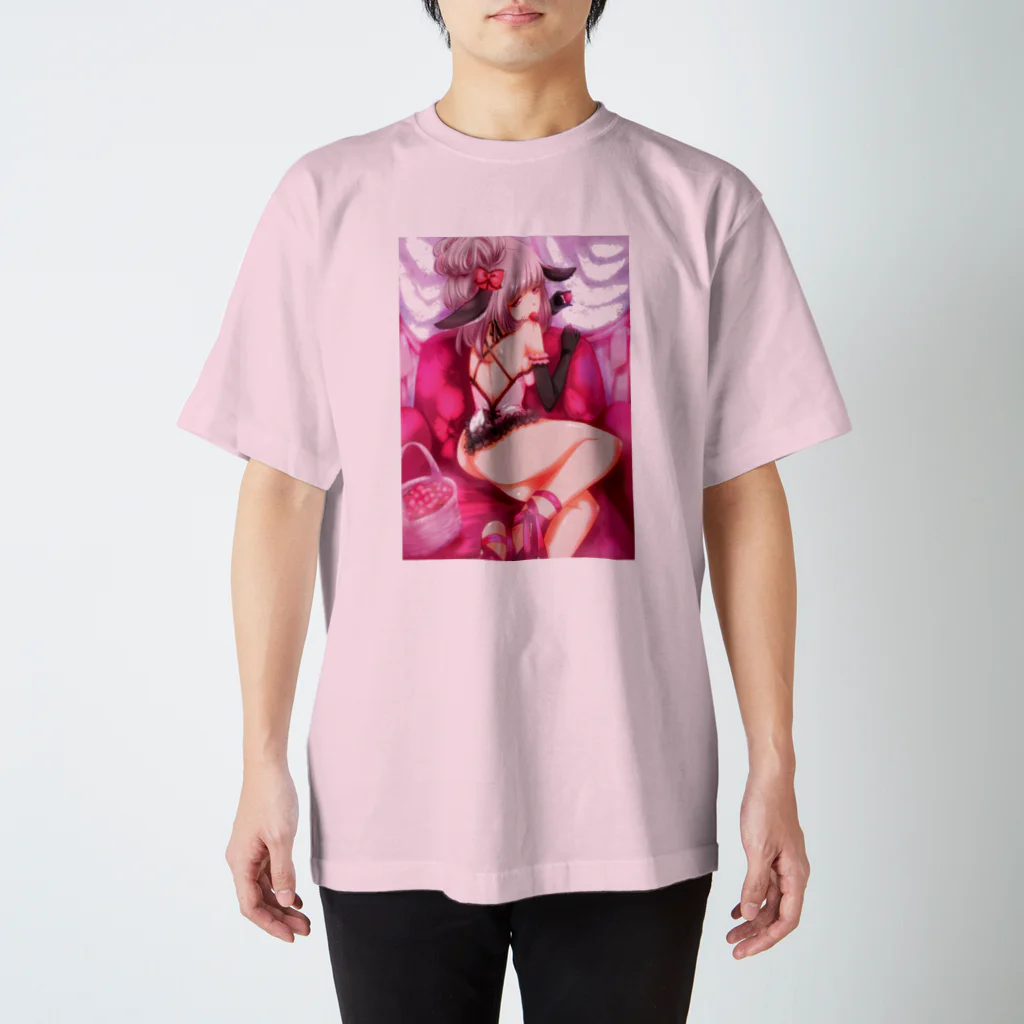 RINEAのSTRAWBERRY BUNNY スタンダードTシャツ