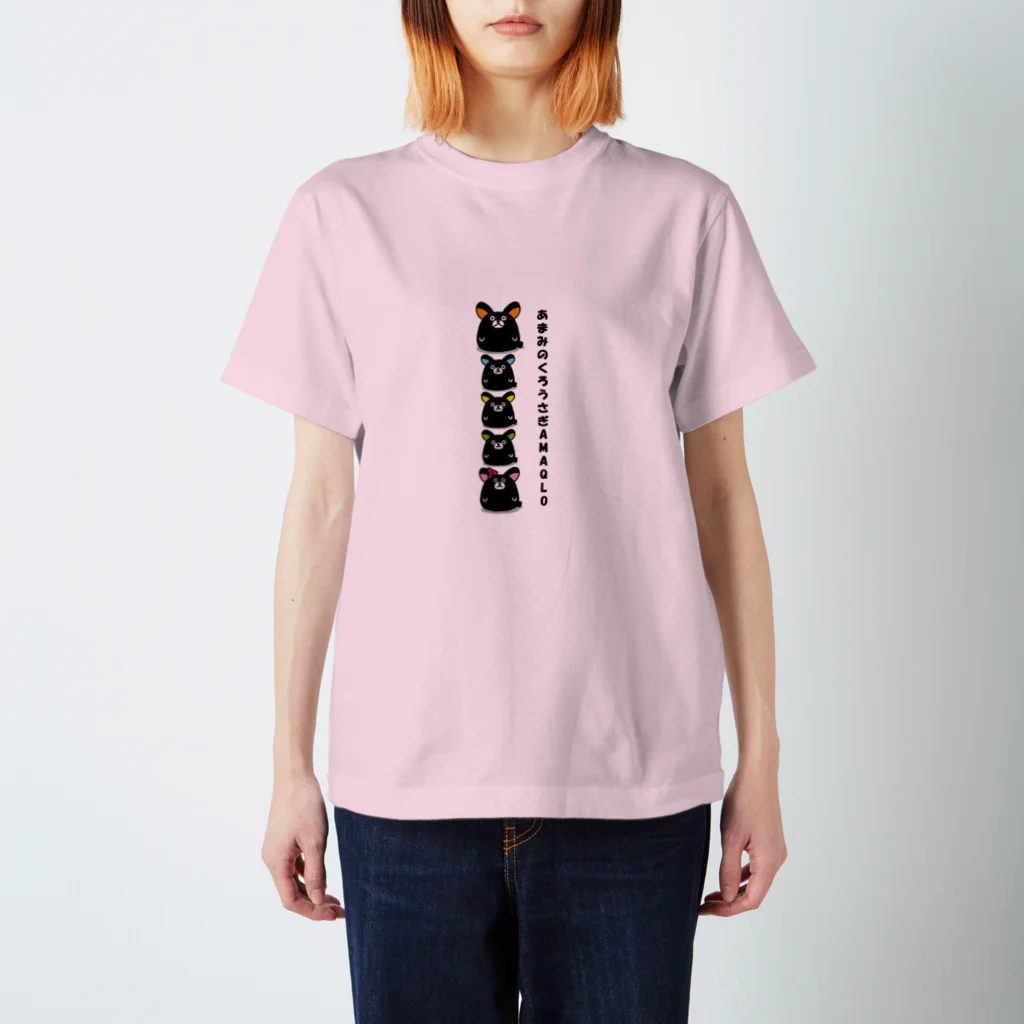 奄黒市場のあまみのくうろうさぎAMAQLO Regular Fit T-Shirt