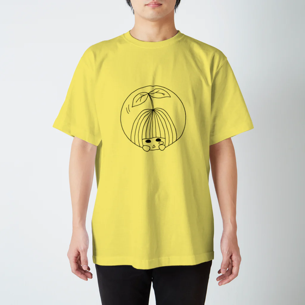 希乃の双葉ぽっくる（モノクロ） スタンダードTシャツ