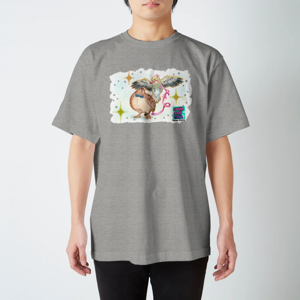 林山キネマのインコとうずらの「きらきら」 Regular Fit T-Shirt