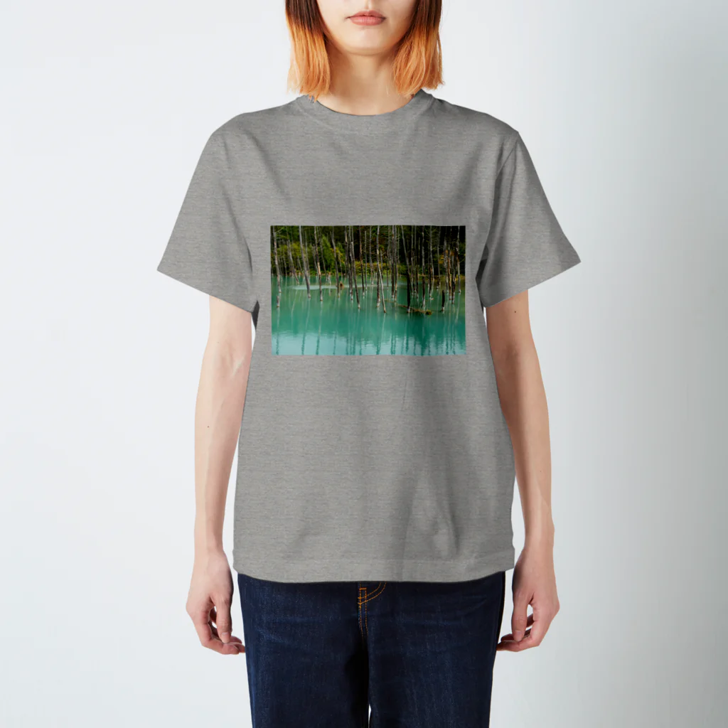 kazutakasの青い池 Regular Fit T-Shirt