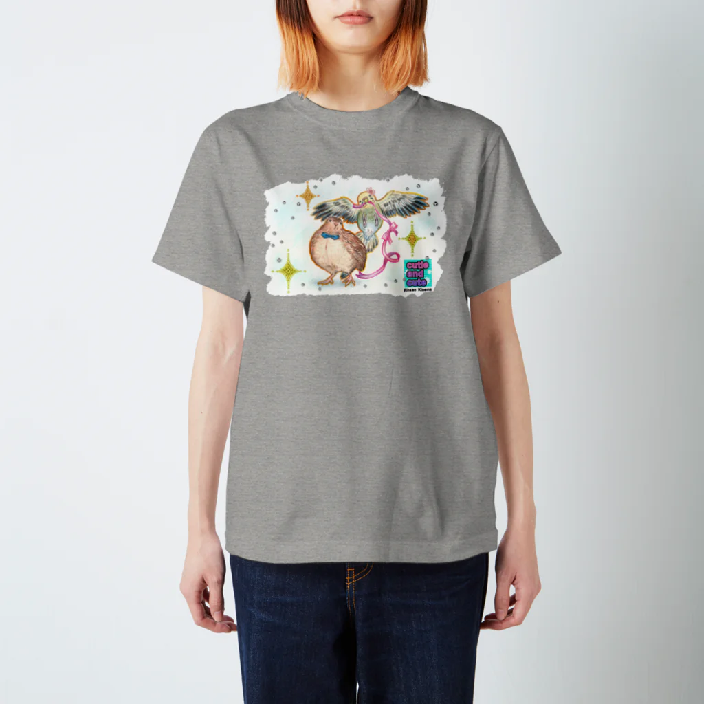 林山キネマのインコとうずらの「きらきら」 Regular Fit T-Shirt