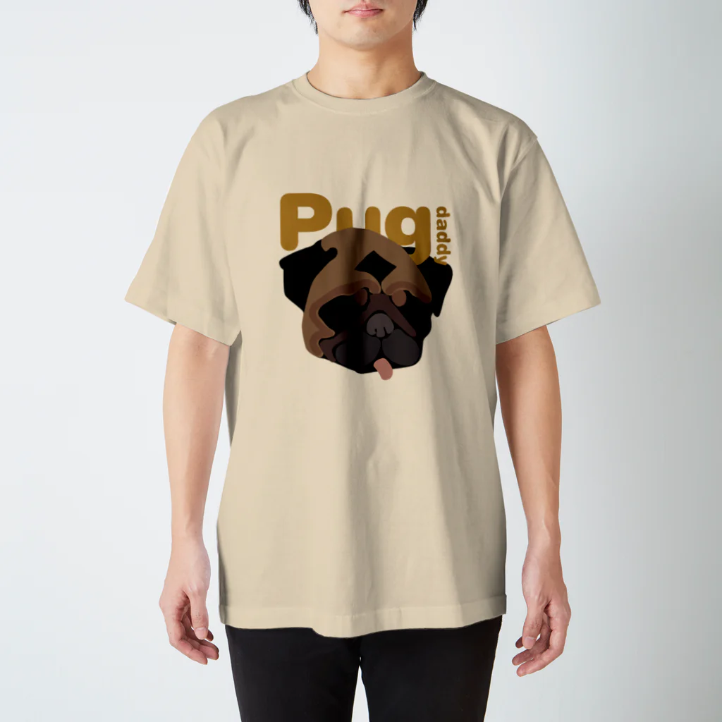 pugのパグダディ― スタンダードTシャツ