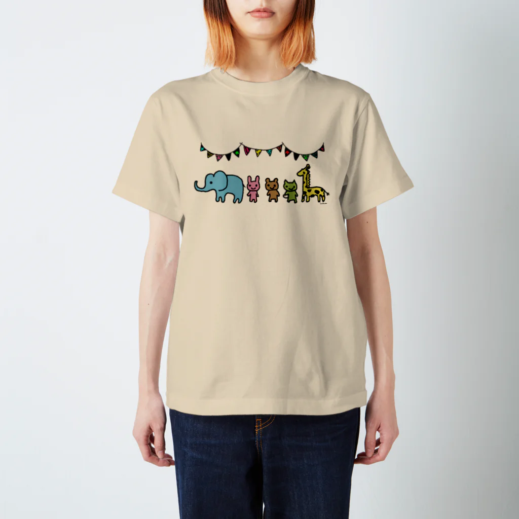 Cɐkeccooのらくがきシリーズ『らくがきサーカス』カラー スタンダードTシャツ