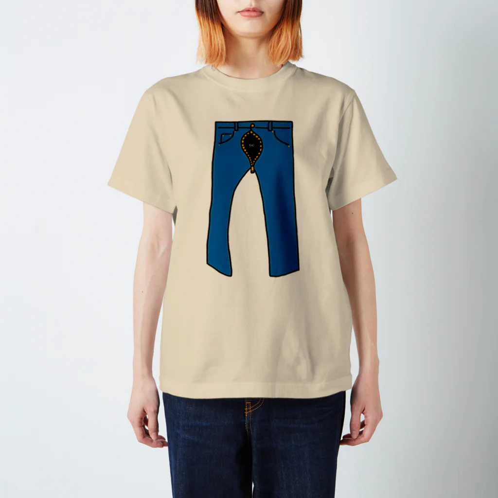 べれ {suzuri} ふぁなのそこには何かいるモン！？ in ジーンズ Regular Fit T-Shirt