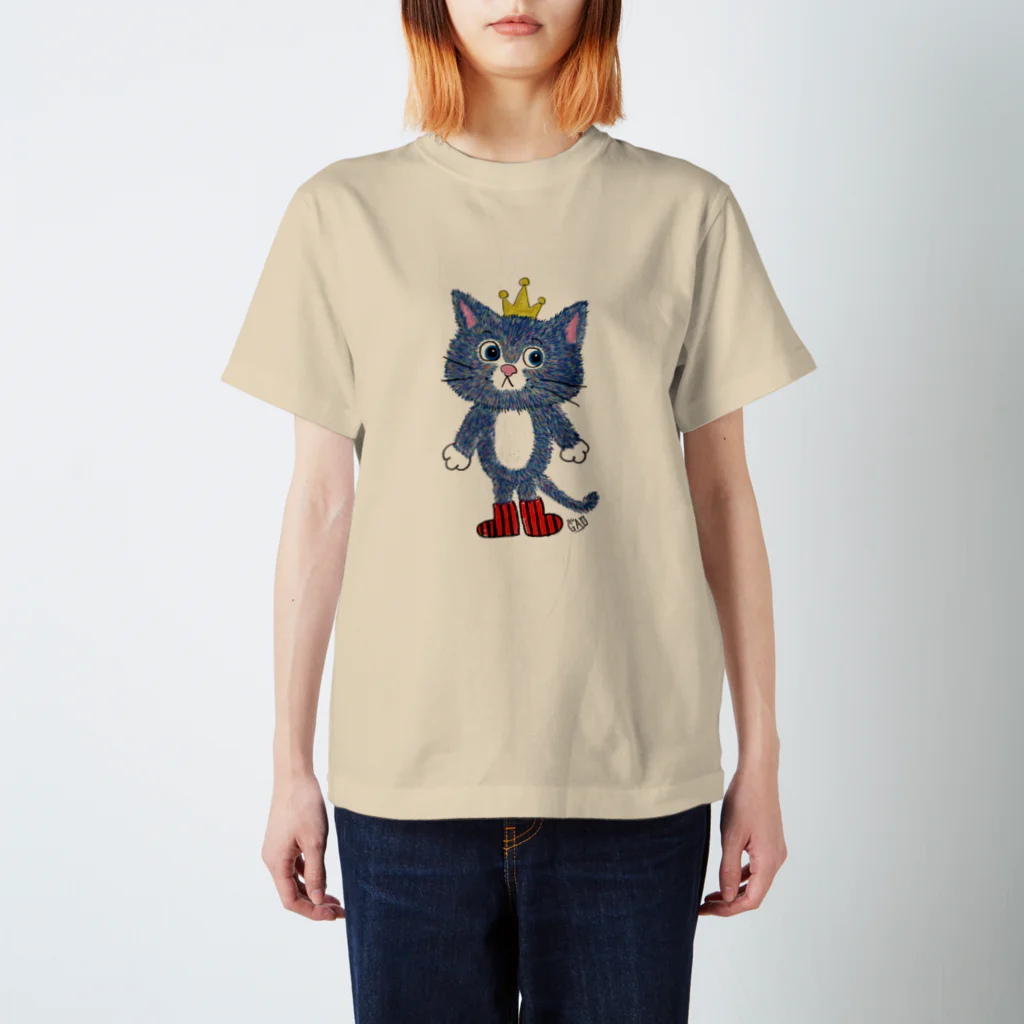 NobigaoのNobigao ねこのおうさま スタンダードTシャツ