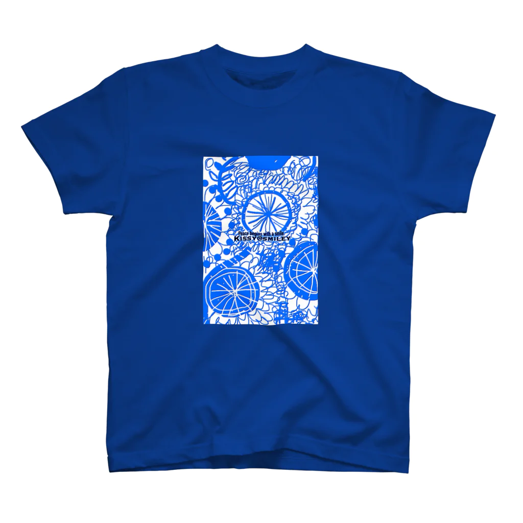 Kissy SmileyのKissy@Smiley Kukkasuunnittelijat blue スタンダードTシャツ