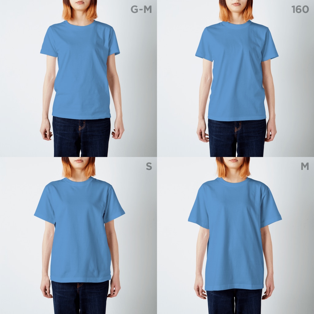 ボダコのレオのボーダーコリー　ドットなオフショット Regular Fit T-Shirt :model wear (woman)