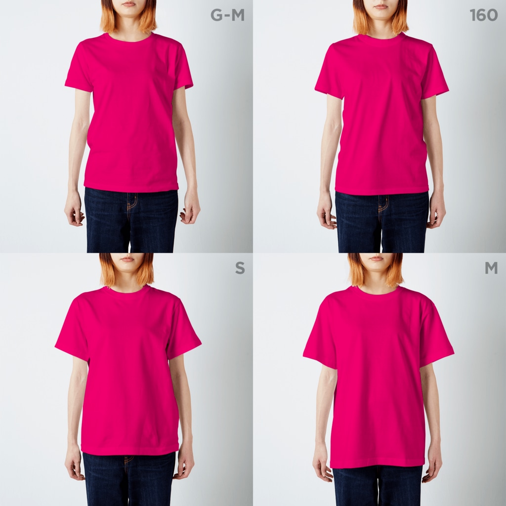 PostPet Official Shopのおすわりモモ Regular Fit T-Shirt :model wear (woman)